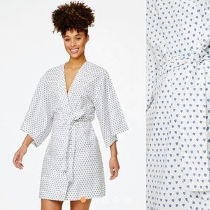 LIKE NEW Roller Rabbit Hearts Kimono (Blue Hearts)